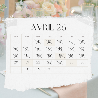 calendrier disponibilités Julie Roggia Harpiste avril 2026