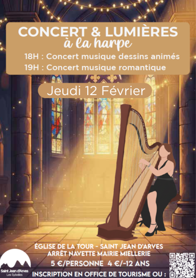 Affiche concert harpe et lumières