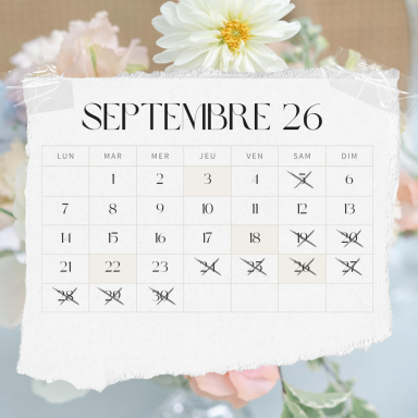 calendrier disponibilités 2026