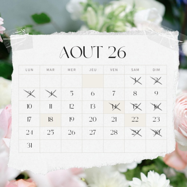 calendrier disponibilités 2026